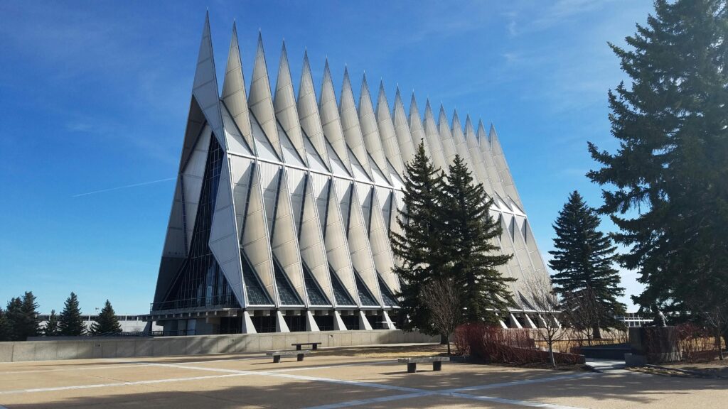 U.S. Air Force Academy Chapel north of Peregrine in Colorado Springs